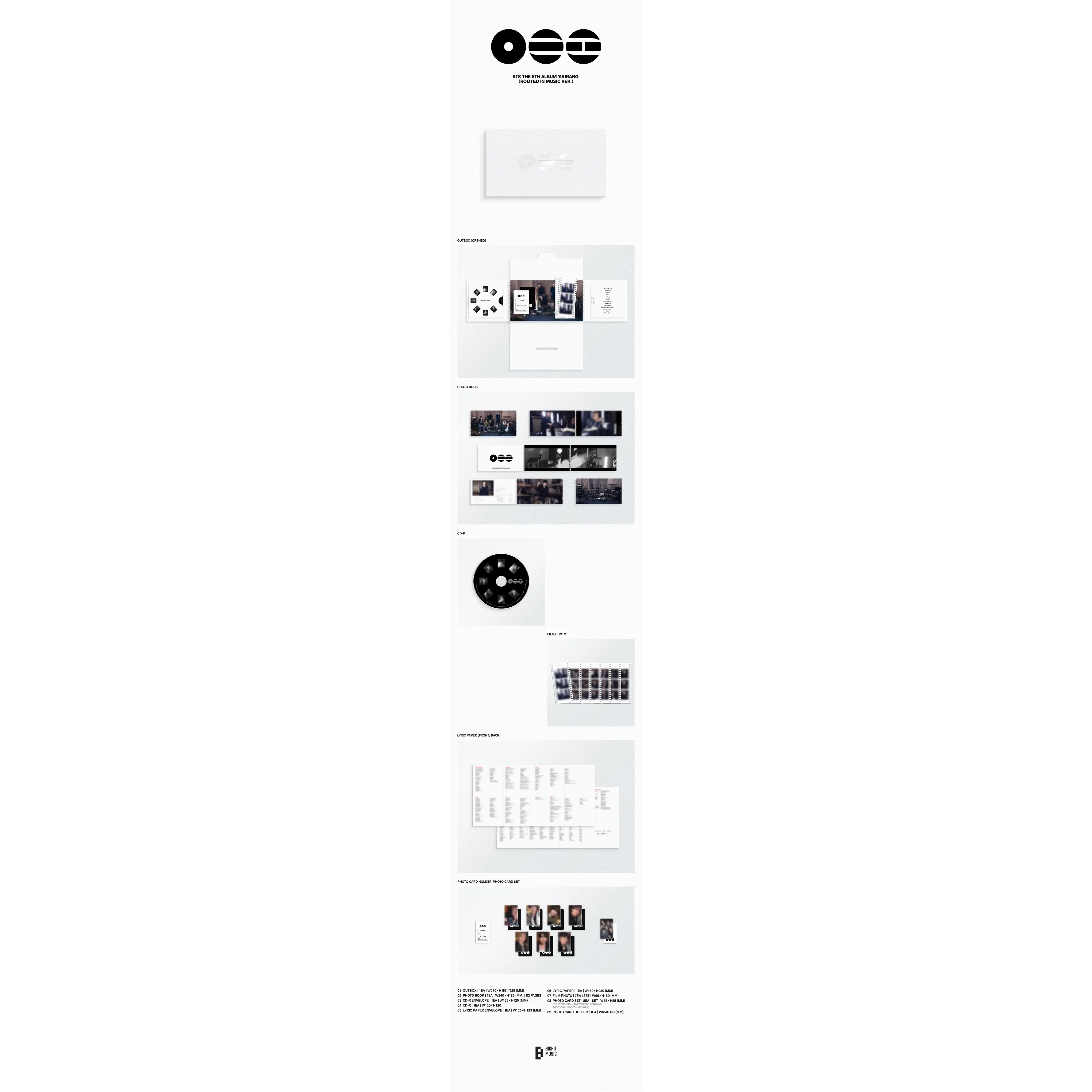 BTS BTS The 5th Album 'ARIRANG' (Rooted in Music Ver.) 438309
