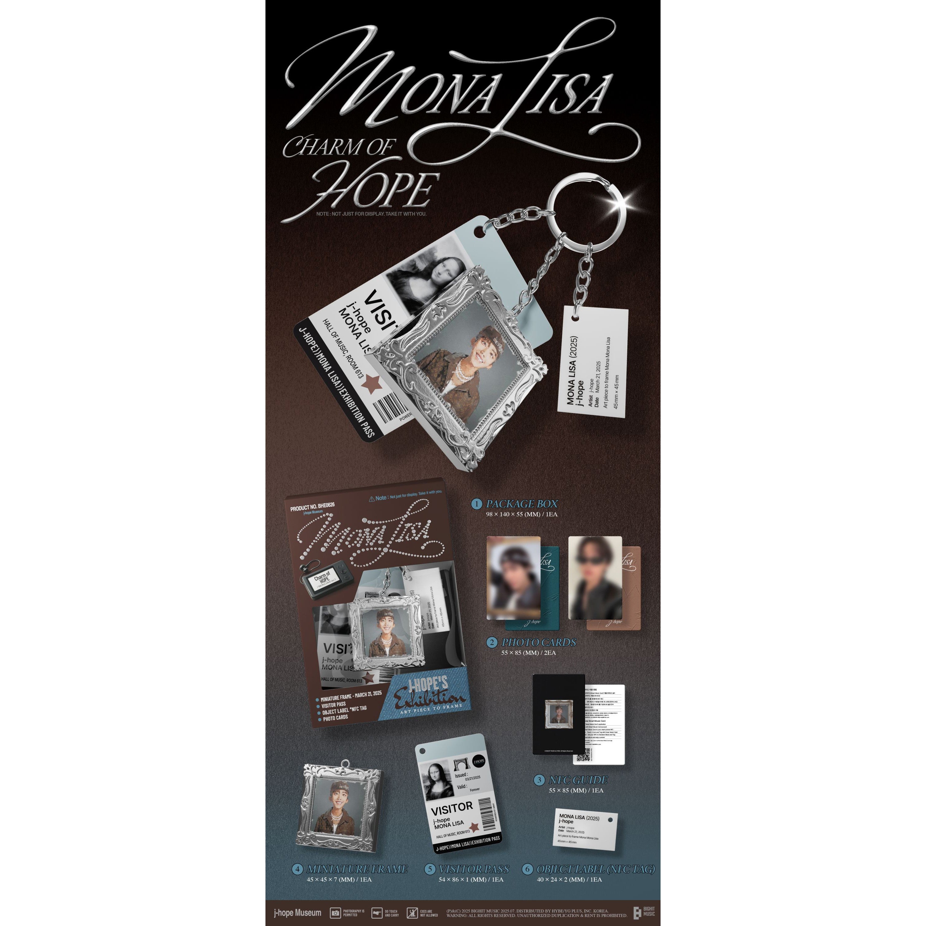 J-Hope Charm of HOPE ('MONA LISA' ver.) NFC Chip 411495