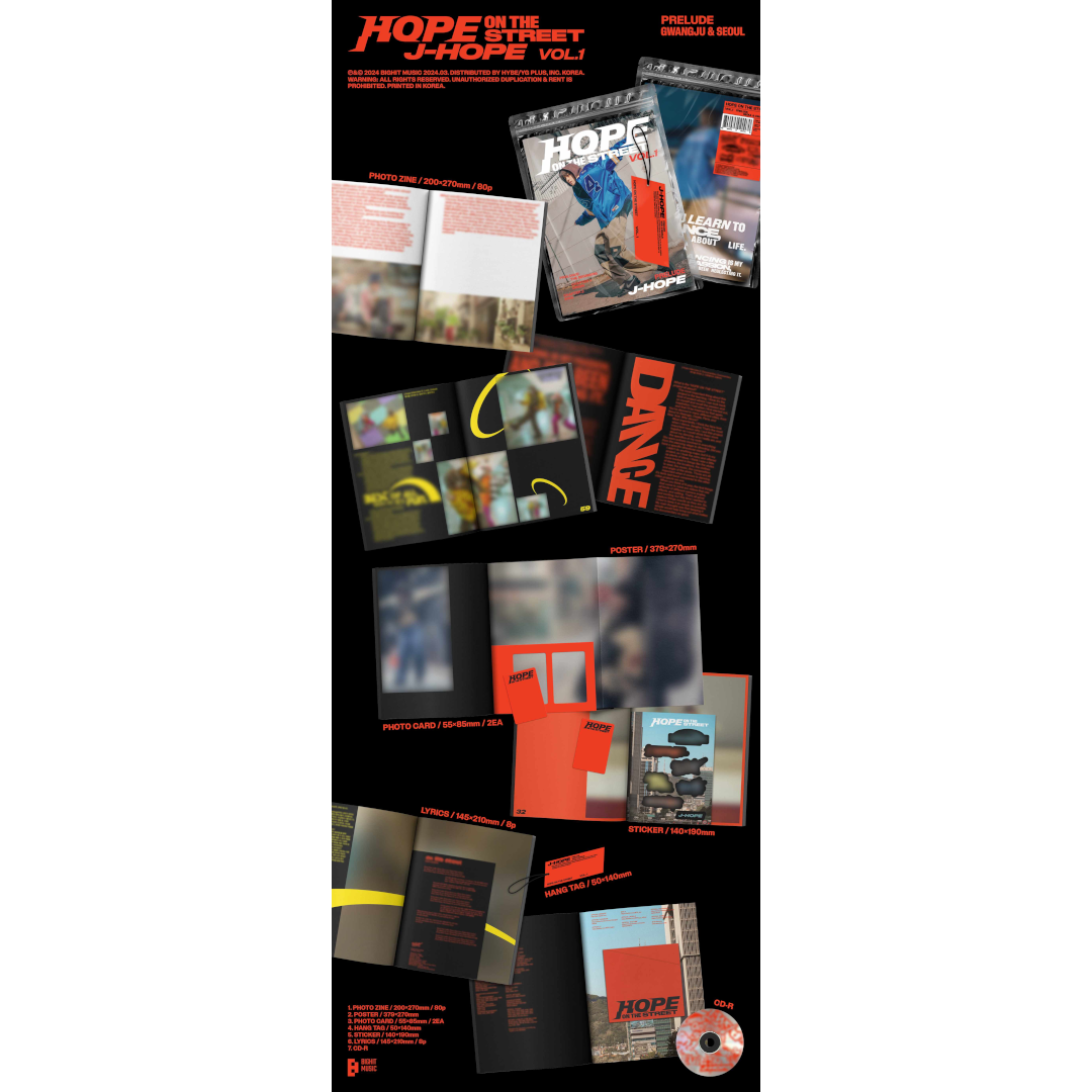 J-Hope HOPE ON THE STREET VOL. 1 CD - VER.1 PRELUDE 348729